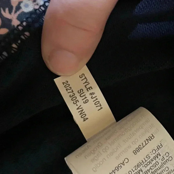 J. Crew Drapey tank top with patterned silky hem large - Picture 8 of 11